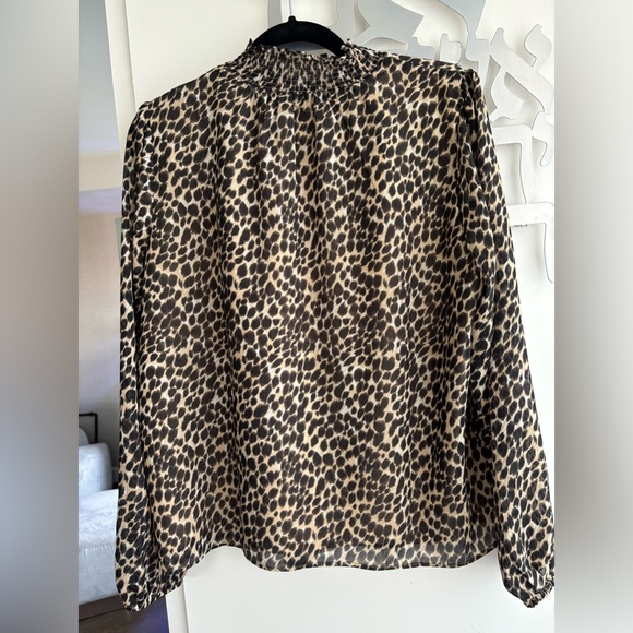 J. Crew Leopard Blouse, Flowing, Fits Large - EUC! - Picture 2 of 3